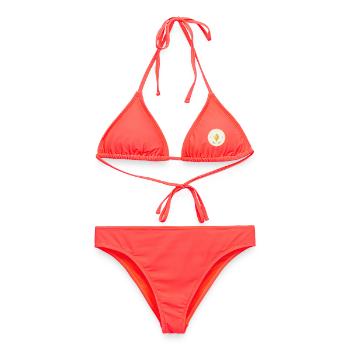 Waage - der schwebende Kristall - Frauen Bikini - Korallenrot - Vorne - AI Model Female 172 dark (172cm)