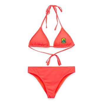 Monstre aux cheveux jaunes - Bikini femme - corail - Devant - AI Model Female 172 dark (172cm)