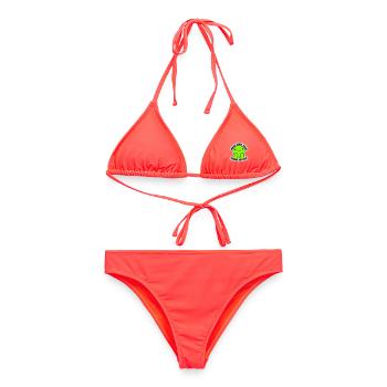 Assurez-vous que vos amis vont bien Logo de citation des amis - Bikini femme - corail - Devant - AI Model Female 172 dark (172cm)