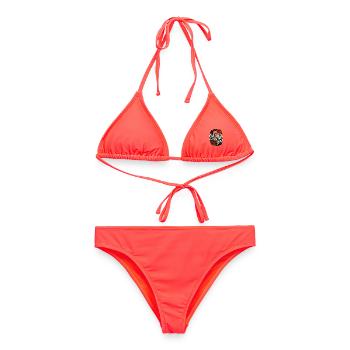 Koala im japanischen Irezumi Tattoo Stil - Frauen Bikini - Korallenrot - Vorne - AI Model Female 172 dark (172cm)