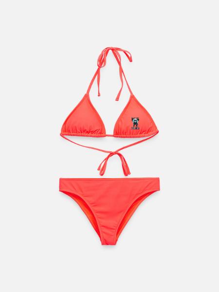 Samurai Husky Tomoe Schwertmeister-Design - Frauen Bikini - Korallenrot