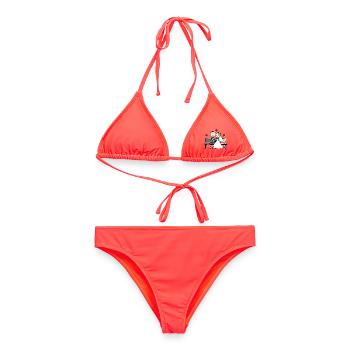Wedding couple cartoon on the bench - Women's Bikini - coral - Front - AI Model Female 172 dark (172cm)