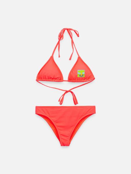 Baumdurchbruch Pop Art Waldszene - Frauen Bikini - Korallenrot