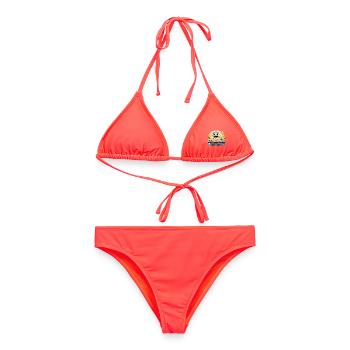 Kaffee Roboter Barista Cartoon - Frauen Bikini - Korallenrot - Vorne - AI Model Female 172 dark (172cm)