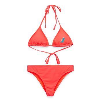 Einhorn Reitet T Rex Dinosaurier I Cooles Geschenk - Frauen Bikini - Korallenrot - Vorne - AI Model Female 172 dark (172cm)