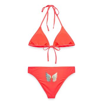 Ailes d'Ange Pastel en Miroir - Bikini femme - corail - Dos - AI Model Female 172 dark (172cm)