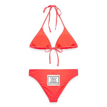 Ich vertraue mir – Stark und zielstrebig - Frauen Bikini - Korallenrot - Hinten - AI Model Female 172 dark (172cm)