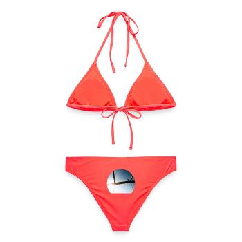 Freerunner / Parcours - Frauen Bikini - Korallenrot - Hinten - AI Model Female 172 dark (172cm)