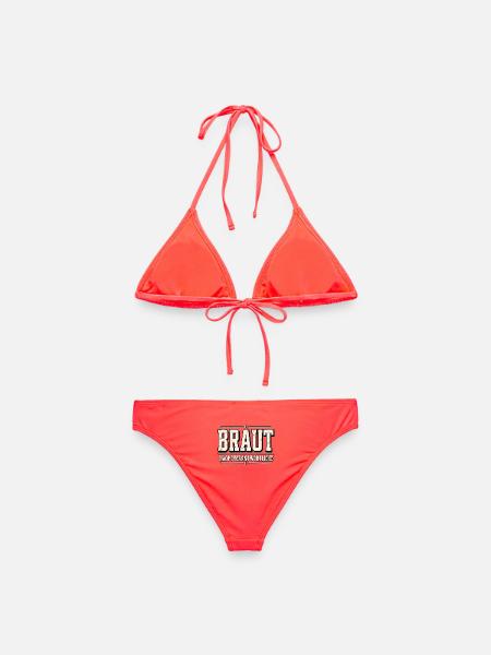 Braut Hauptverantwortliche – Polterabend - Frauen Bikini - Korallenrot