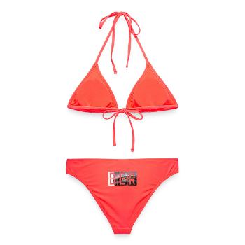 Flughafen Berlin BER - Frauen Bikini - Korallenrot - Hinten - AI Model Female 172 dark (172cm)