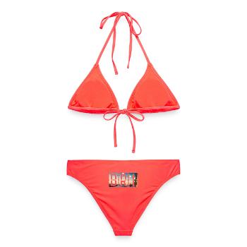 Flughafen Bari BRI - Frauen Bikini - Korallenrot - Hinten - AI Model Female 172 dark (172cm)