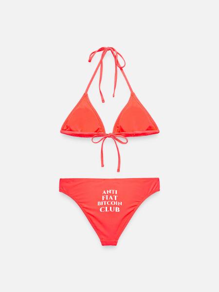 ANTI FlAT-SYSTEM BITCOIN CLUB - Frauen Bikini - Korallenrot