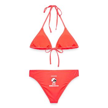 Keine Fotos Ich bin Krankgeschrieben - Frauen Bikini - Korallenrot - Hinten - AI Model Female 172 dark (172cm)