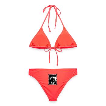 Épée et Sourcerie - Bikini femme - corail - Dos - AI Model Female 172 dark (172cm)