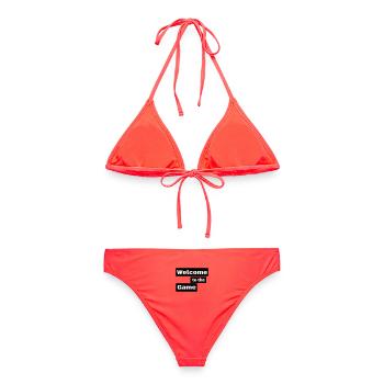 BIENVENUE DANS LE JEU – Déclaration minimale du joueur - Bikini femme - corail - Dos - AI Model Female 172 dark (172cm)