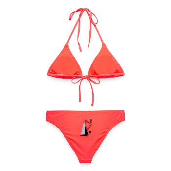 Parcours de régate moderne de voilier Yacht Yacht - Bikini femme - corail - Dos - AI Model Female 172 dark (172cm)