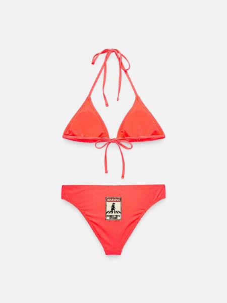 WARNING - Strange People Crossing - Goth - Frauen Bikini - Korallenrot