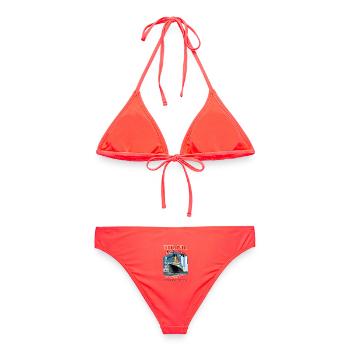 TITANIC SPIRIT CREATION Louis RUNEMBERG © Adagp - Women's Bikini - coral - Back - AI Model Female 172 dark (172cm)