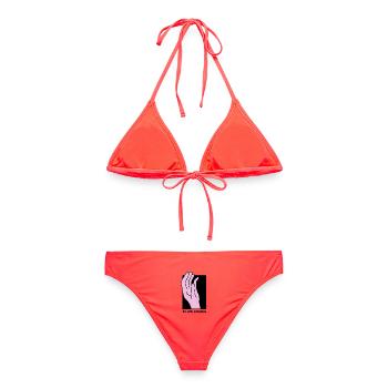 In his Hands - Bikini femme - corail - Dos - AI Model Female 172 dark (172cm)