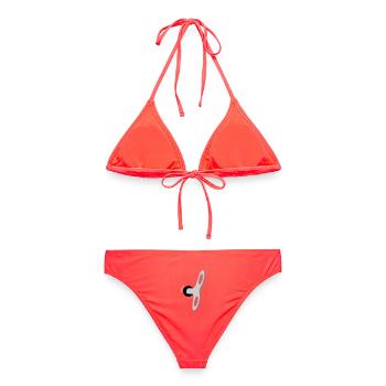 Der Mensch ist eine Maschine - Frauen Bikini - Korallenrot - Hinten - AI Model Female 172 dark (172cm)