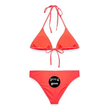Zitti & Buoni - Bikini femme - corail - Dos - AI Model Female 172 dark (172cm)