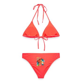 Le bonheur du cheval - Bikini femme - corail - Dos - AI Model Female 172 dark (172cm)