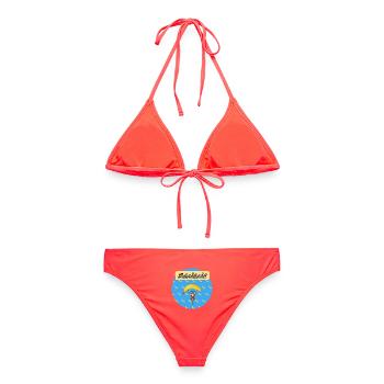 banana äffchen - Frauen Bikini - Korallenrot - Hinten - AI Model Female 172 dark (172cm)