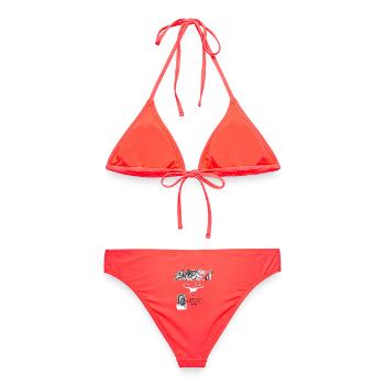 Alle Wege Führen Nach Rom – Antikes Design - Frauen Bikini - Korallenrot - Hinten - AI Model Female 172 dark (172cm)
