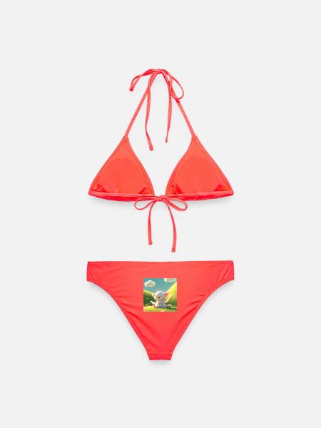 Entwurf - Frauen Bikini - Korallenrot