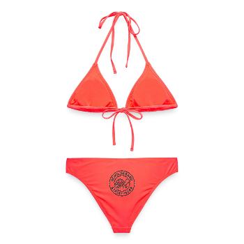 Schildegard Turtle Badge - Women's Bikini - coral - Back - AI Model Female 172 dark (172cm)