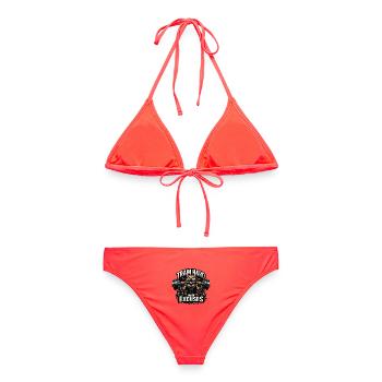 Train Hard Keine Ausreden - Frauen Bikini - Korallenrot - Hinten - AI Model Female 172 dark (172cm)
