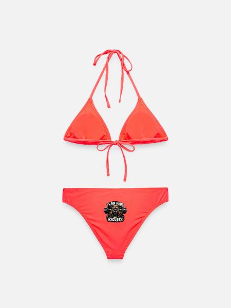 Train Hard No Excuses - Women's Bikini - coral