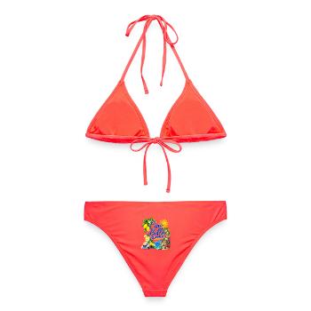 Ciao Bella Sommerzauber - Frauen Bikini - Korallenrot - Hinten - AI Model Female 172 dark (172cm)