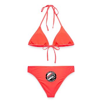 Antifaschistische Alte Garde - Frauen Bikini - Korallenrot - Hinten - AI Model Female 172 dark (172cm)