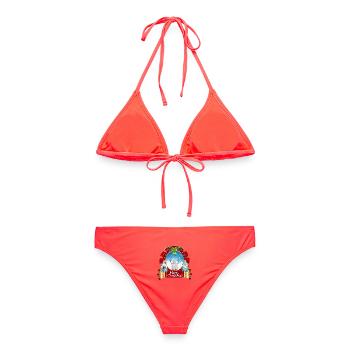 Joyeux Noël Gnome Trio Snowframe - Bikini femme - corail - Dos - AI Model Female 172 dark (172cm)