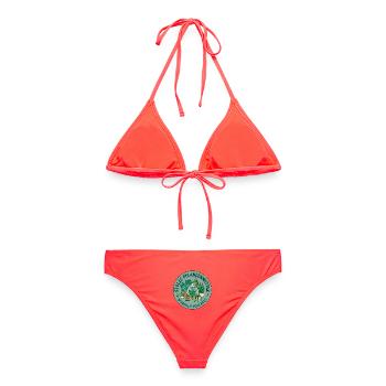 Grüne Wurzeln schlagen - Frauen Bikini - Korallenrot - Hinten - AI Model Female 172 dark (172cm)