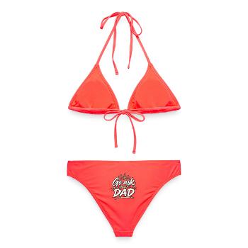 Mutter – lustiges Geschenk – - Frauen Bikini - Korallenrot - Hinten - AI Model Female 172 dark (172cm)