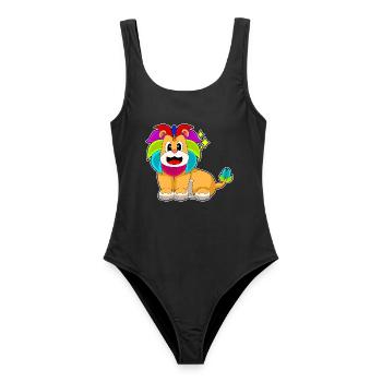 Licorne Lion - Maillot de bain femme - noir - Devant - AI Model Female 172 light (172cm)