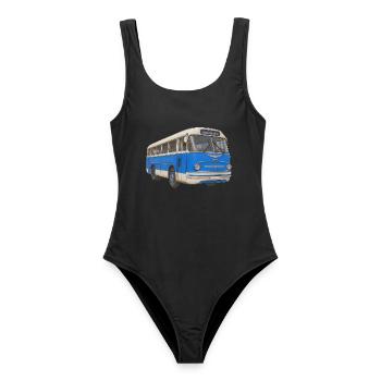 Vieux bus bleu - Maillot de bain femme - noir - Devant - AI Model Female 172 light (172cm)
