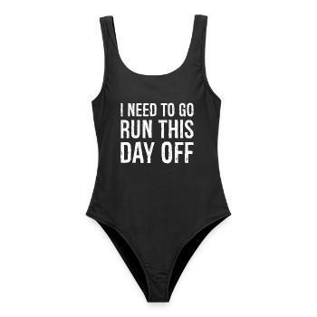J’ai besoin d’aller courir ce jour de congé - Maillot de bain femme - noir - Devant - AI Model Female 172 light (172cm)