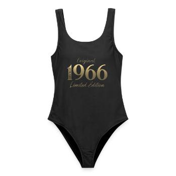 60e anniversaire Original Millésime janvier 1966 - Maillot de bain femme - noir - Devant - AI Model Female 172 light (172cm)