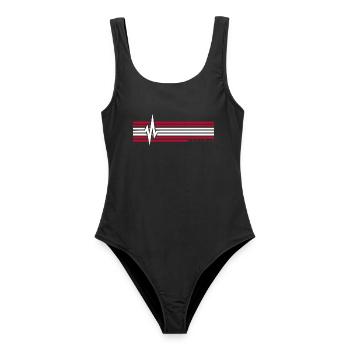 Heartbeat Austria ECG Austria Austrians - Women's Swimsuit - black - Front - AI Model Female 172 light (172cm)
