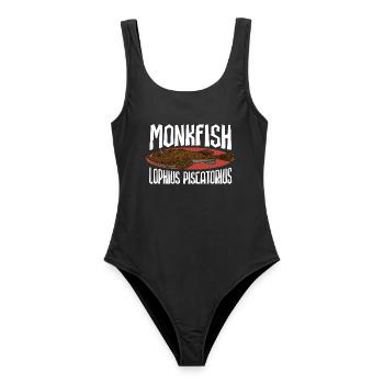 Tiefsee Monster - Seeteufel - Frauen Badeanzug - Schwarz - Vorne - AI Model Female 172 light (172cm)