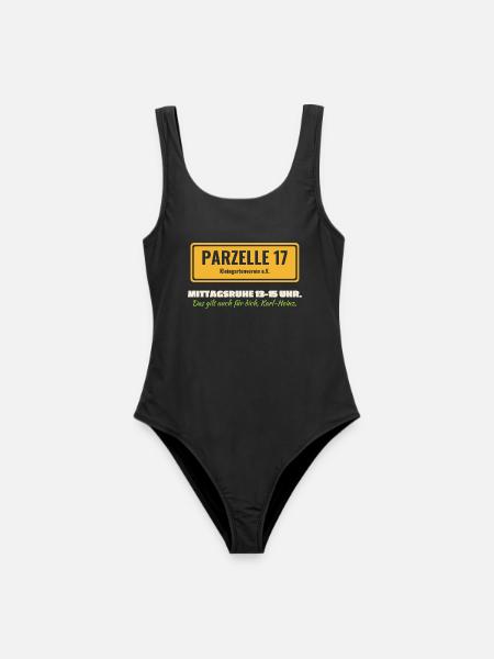 Kleingarten Parzelle Mittagsruhe Schrebergarten - Frauen Badeanzug - Schwarz
