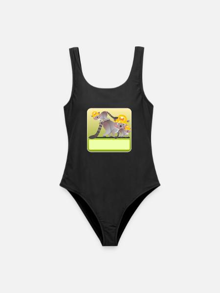 NAMENSGESCHENKE HAUSBAU - Frauen Badeanzug - Schwarz
