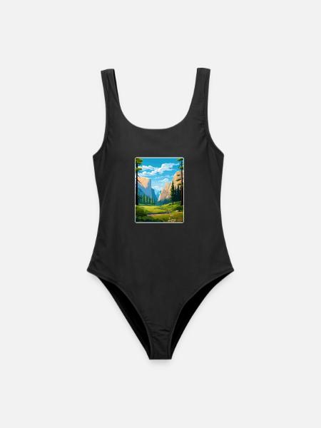 Yosemite Nationalpark Reiseposter Souvenir WPA - Frauen Badeanzug - Schwarz