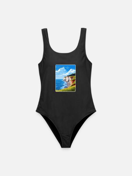 Insel Rügen Deutschland Reiseposter Souvenir WPA - Frauen Badeanzug - Schwarz