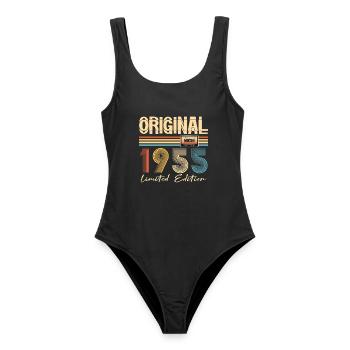 70e anniversaire original 1955 70 ans cadeau - Maillot de bain femme - noir - Devant - AI Model Female 172 light (172cm)