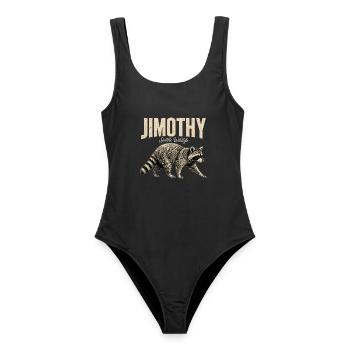 Jimothy Seattle Wildtier-Müllpanda - Frauen Badeanzug - Schwarz - Vorne - AI Model Female 172 light (172cm)