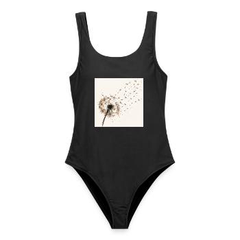 Löwenzahnwind - Neurodiversität - Frauen Badeanzug - Schwarz - Vorne - AI Model Female 172 light (172cm)